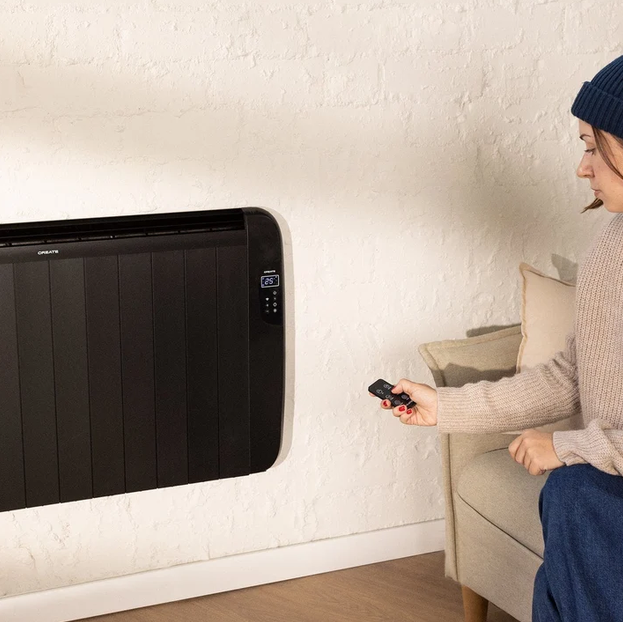 Create - WARM SLIM 1500W – Black Electric Convector Heater with WiFi